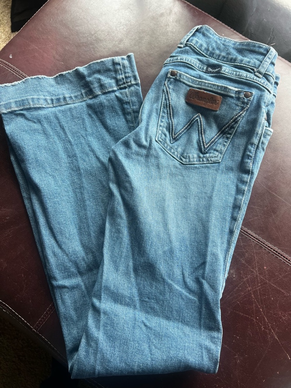Wrangler Women's Medium Blue Bootcut Jeans with Signature W